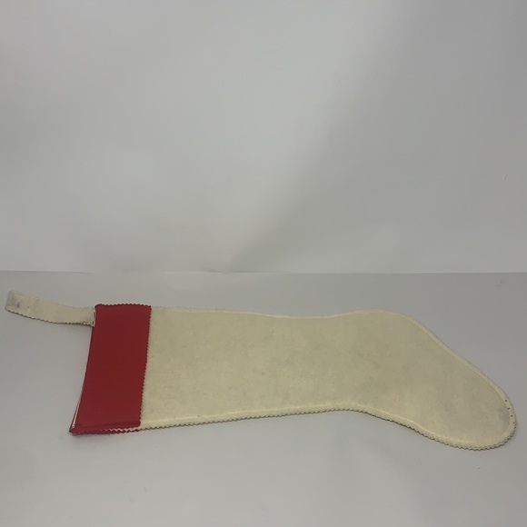 Vintage SCOTT felt Christmas stocking w/drum, rocking horse, candy cane, sequin - Picture 7 of 17